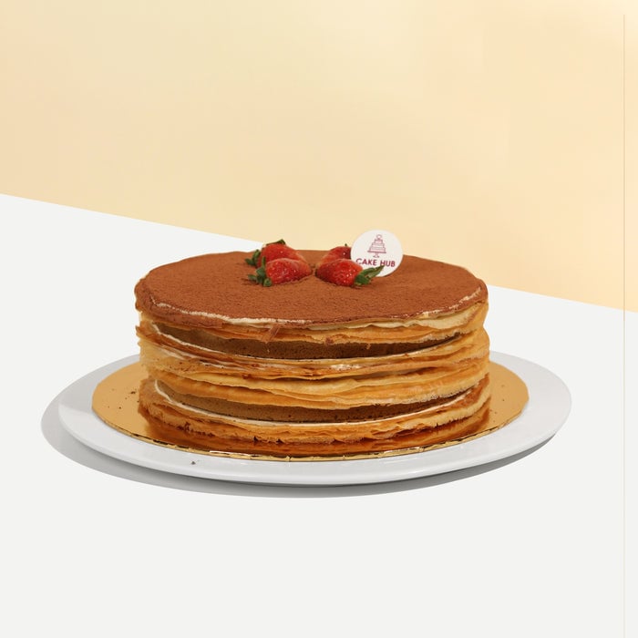 Italian Tiramisu Sponge Crepe Cake 8 inch