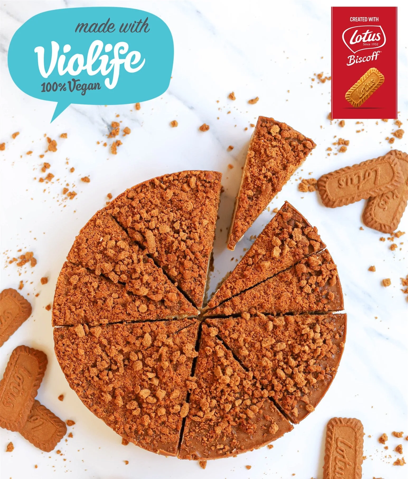Vegan Lotus Biscoff cheesecake