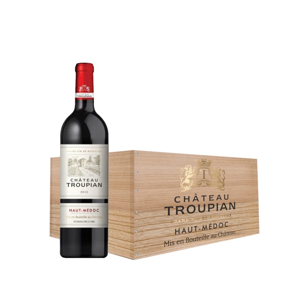 Chateau Troupian, Haut-Medoc, Bordeaux, France, Red, 6x75cl in Wooden Gift Box