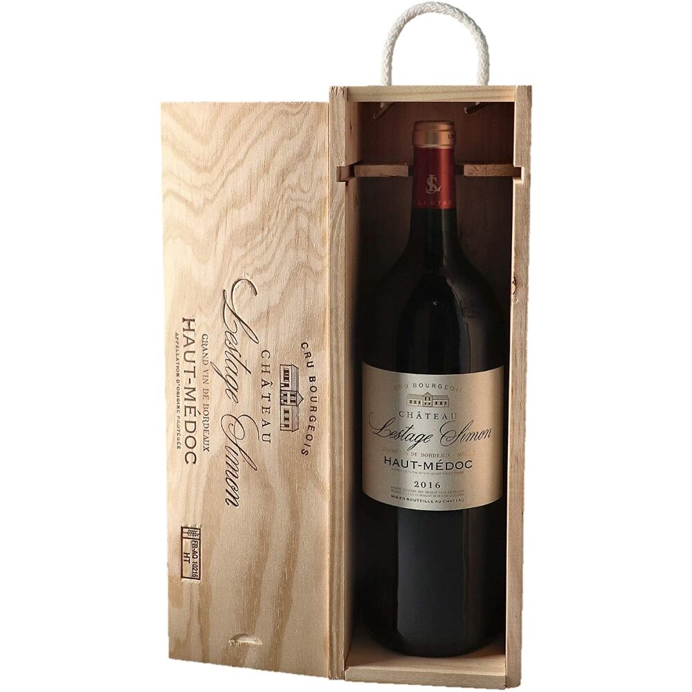 Chateau Lestage Simon, Haut Medoc Cru Bourgeiois, Bordeaux, France, Red, 150cl in WoodenGiftbox