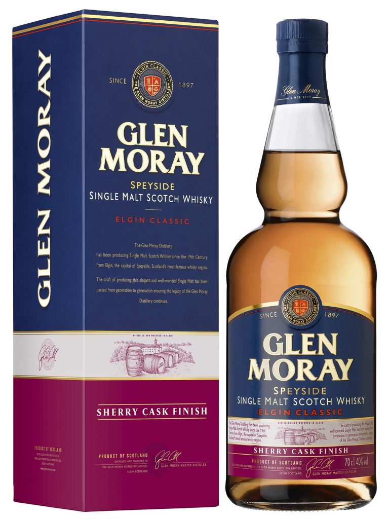 Glen Moray Classic Single Malt Whisky Sherry Cask Finish, 70cl