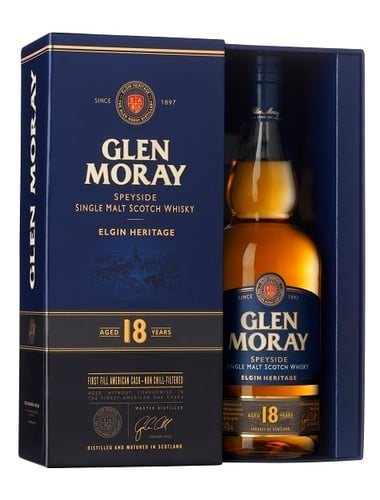 Glen Moray 18 Year Old Single Malt Whisky, 70cl