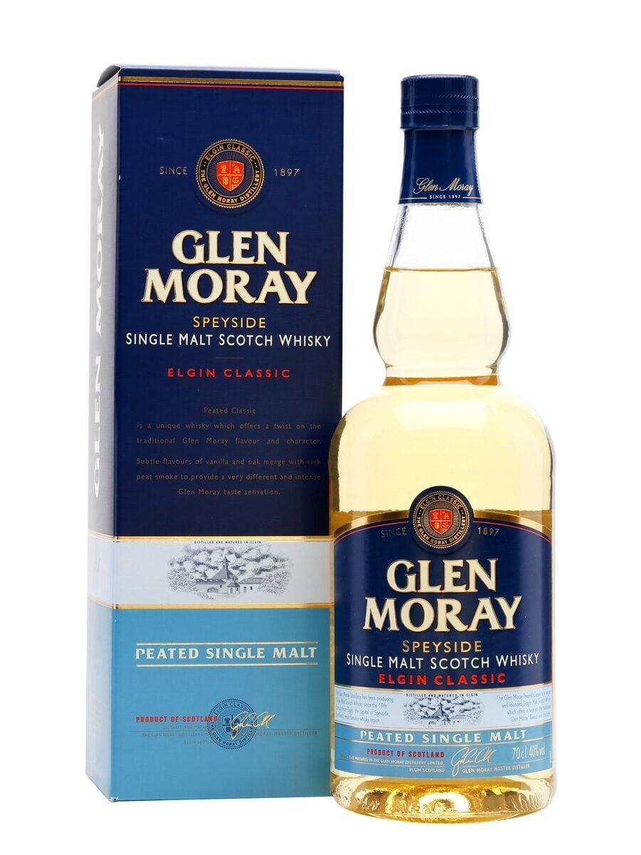 Glen Moray Classic Peated Single Malt Whisky, 70cl
