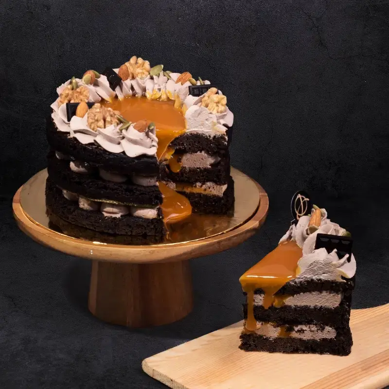 Salted Caramel Chocolate Vegan Cake (4 inch (±0.3 kg , serve 2-4 pax))