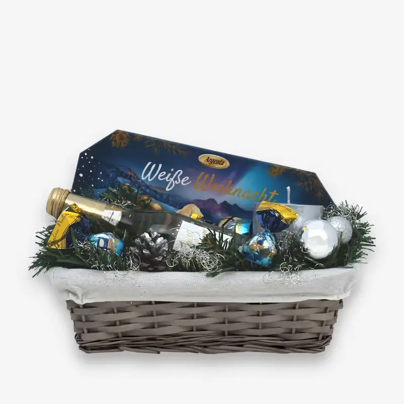 dekorativer Weihnachtskorb