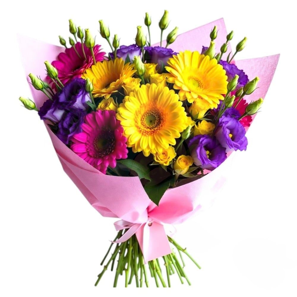 Yellow pink and purple flowers (Refined)