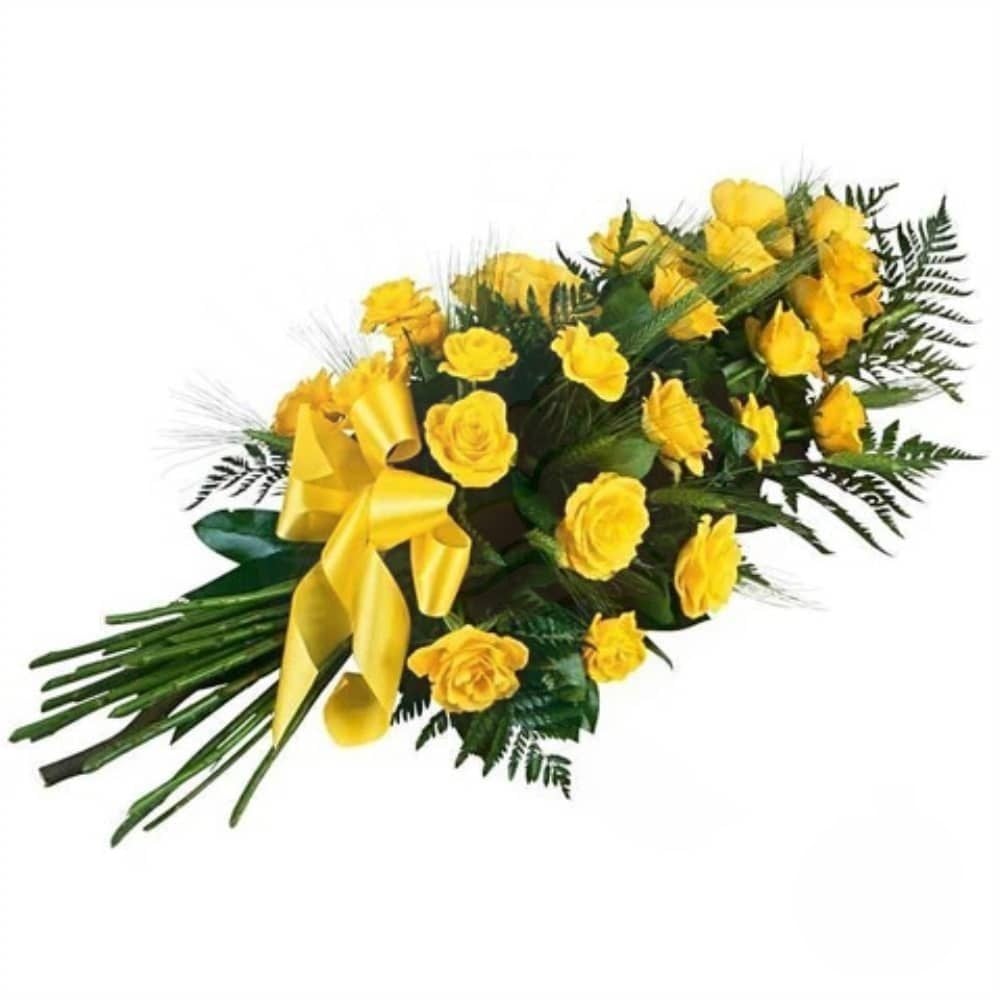 Funeral Sheaf of Yellow Flowers (Refined)