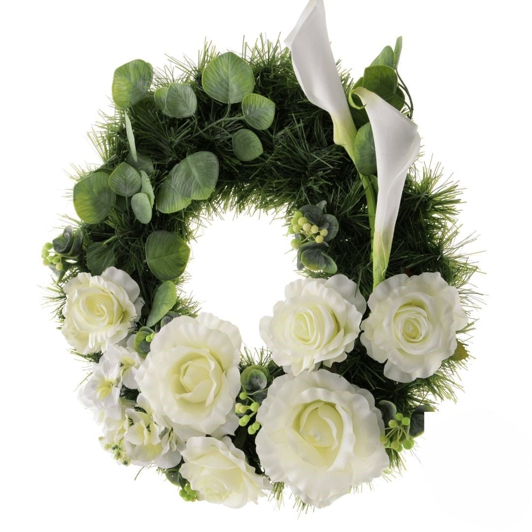 White Floral Tribute Arrangement (Refined)