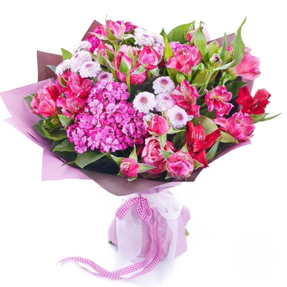 Bouquet of pink and lilac flowers (Refined)