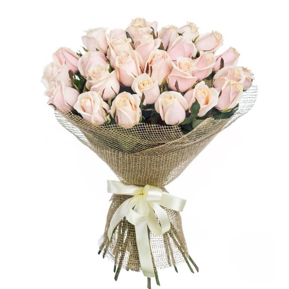 Bouquet of 24 pink roses (Refined)