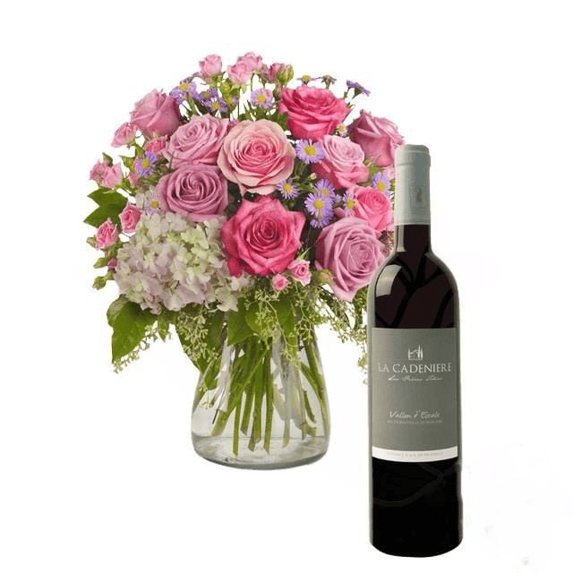 Pink bouquet with red wine (Refined)