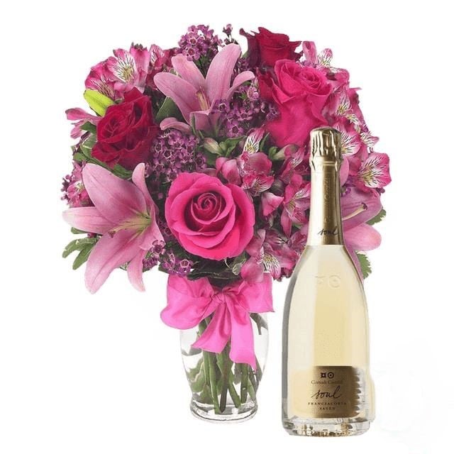 Pink bouquet with white wine (Refined)