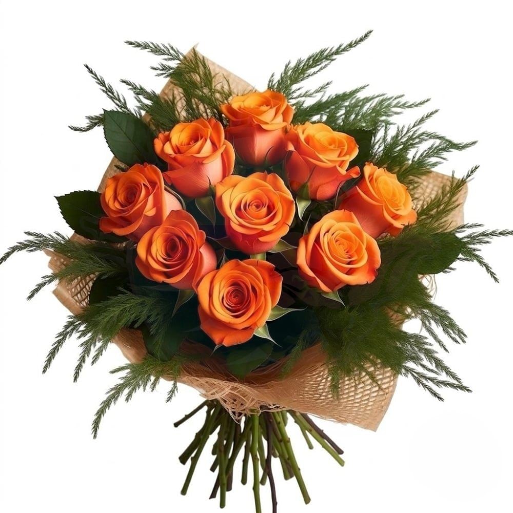 Orange roses bunch (Refined)