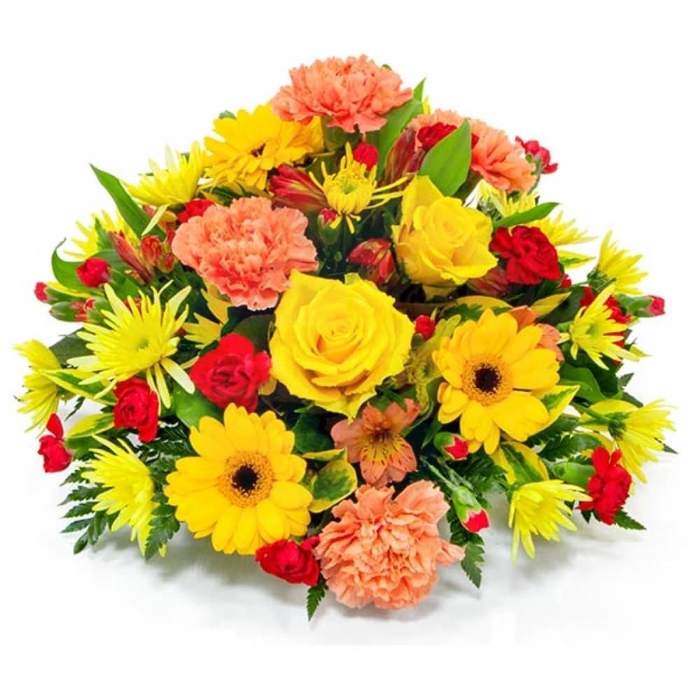 Orange and Yellow Funeral Arrangement (Refined)