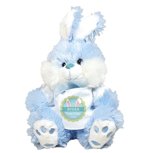 Personalized Bunny Ears Blue Easter Bunny - 10"