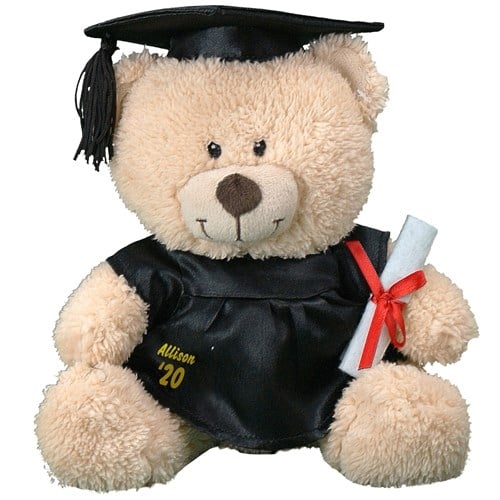 Graduation Cap and Gown Teddy Bear - 11"