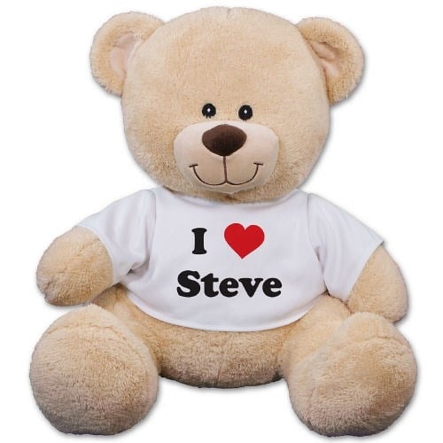 Personalized I Love You Teddy Bear (11" Teddy Bear)