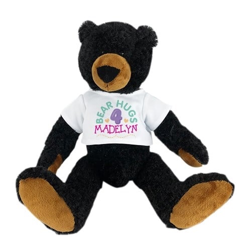Personalized Bear Hugs 13" Slouchee Black Bear
