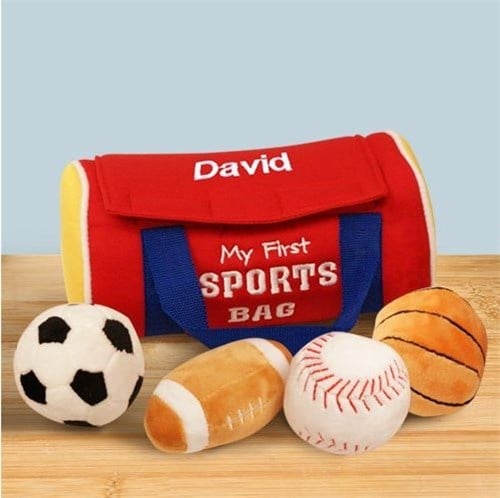 Embroidered My First Sports Bag by Gund