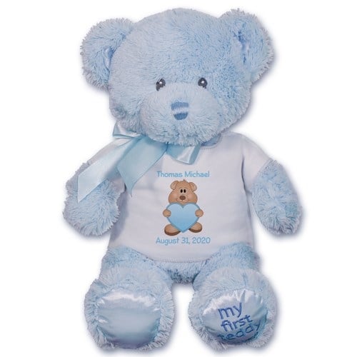 Personalized New Baby Blue Bear - 10" by Gund