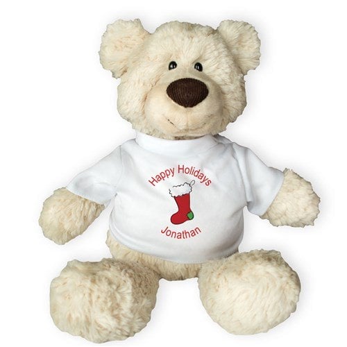 Personalized Happy Holidays Pinchy 17in Bear