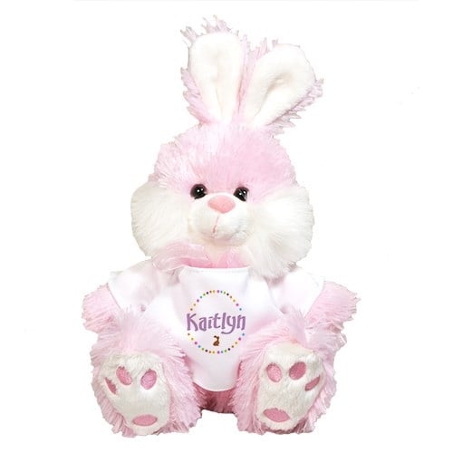Personalized Pink Easter Bunny - 10"