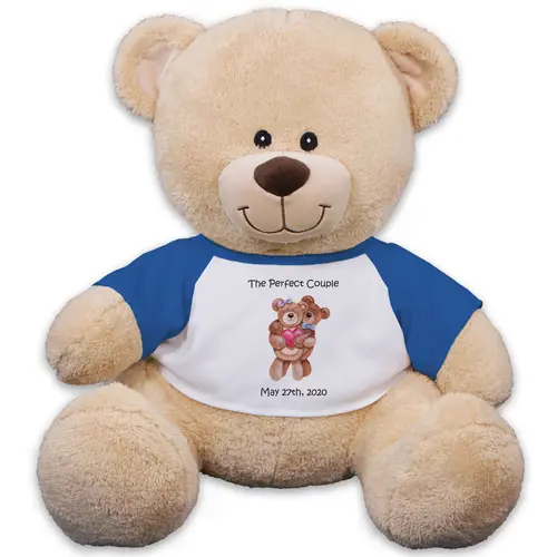 Personalized Couples Teddy Bear - 11"