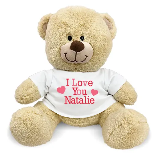 Personalized I Love You Teddy Bear (21 inch teddy)