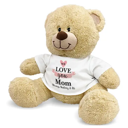 We Love You Mom Sherman Teddy Bear