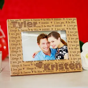 Engraved I Love You Wooden Picture Frame