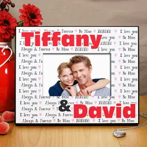 Personalized I Love You Printed Picture Frame