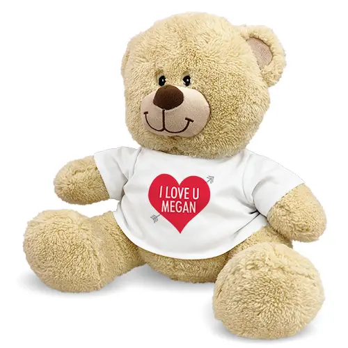 Personalized I Love U Sherman Bear