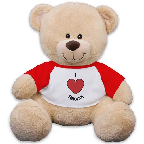 Personalized I Heart You Teddy Bear - 11"