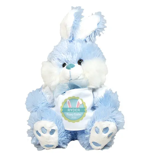 Personalized Bunny Ears Blue Easter Bunny - 10"