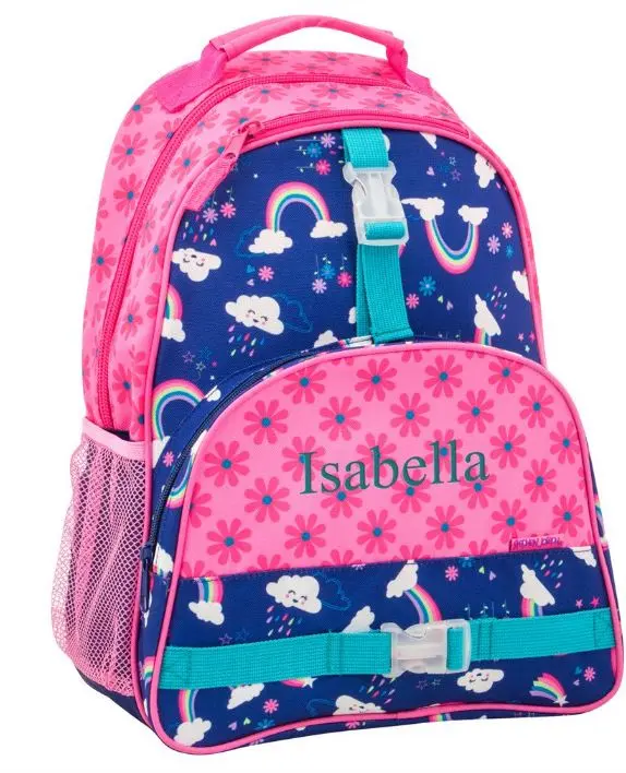 Embroidered All Over Print Rainbow Backpack