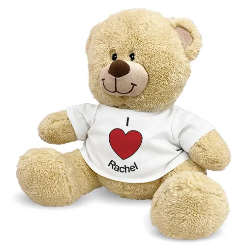 Personalized I Heart You Teddy Bear - 21"