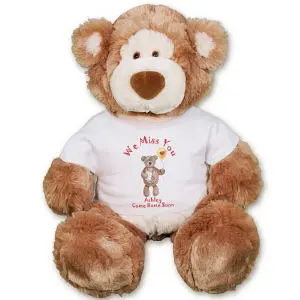 Personalized We Miss You Plush Teddy Bear - 18"