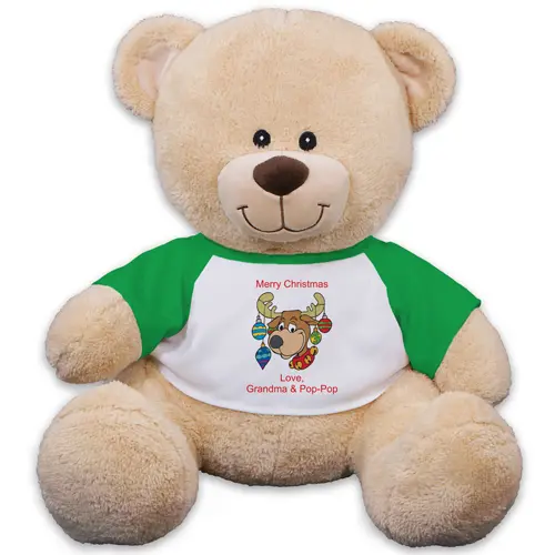 Christmas Reindeer Teddy Bear - 11"
