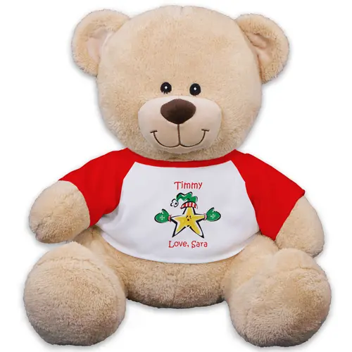 Christmas Star Teddy Bear - 11"