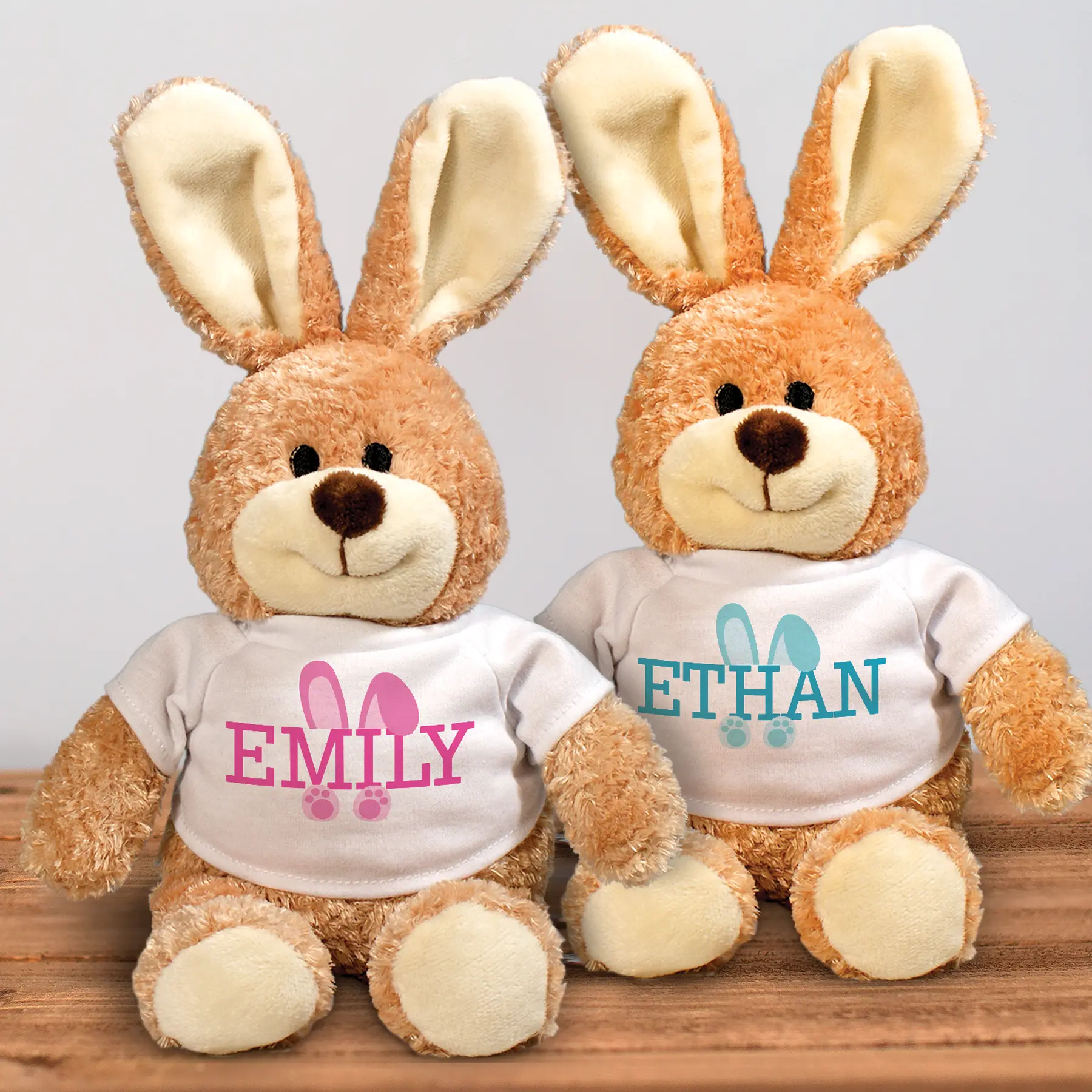 Bunny Ears Personalized Stuffed Easter Bunny (Sm Brown Bunny)