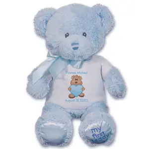 Personalized New Baby Blue Bear - 10" by Gund®