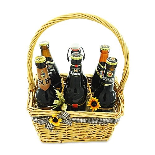 Six-pack of dark beer