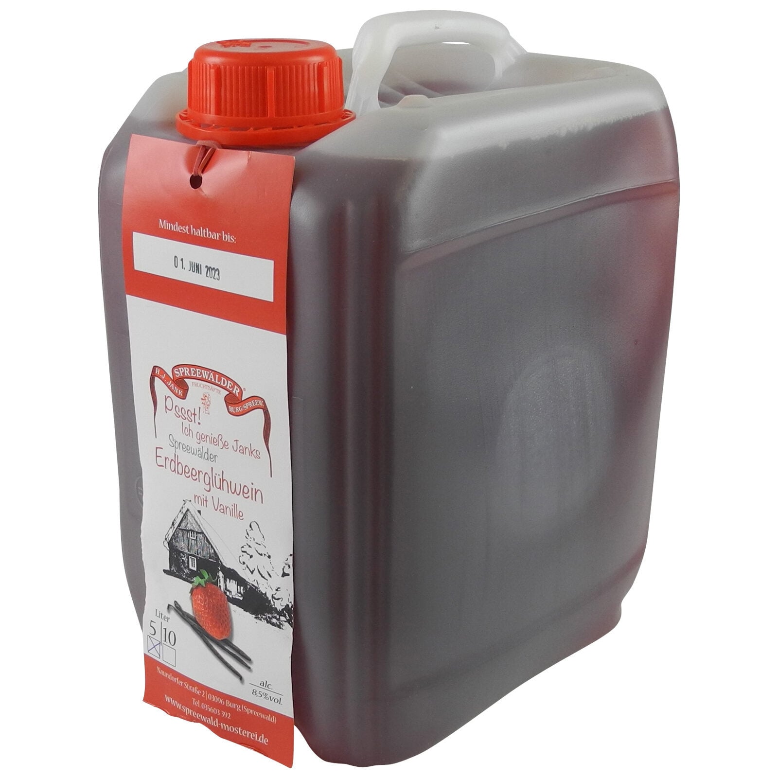 Janks Strawberry Mulled Wine with Vanilla (5 l CANISTER / 8.5% vol)