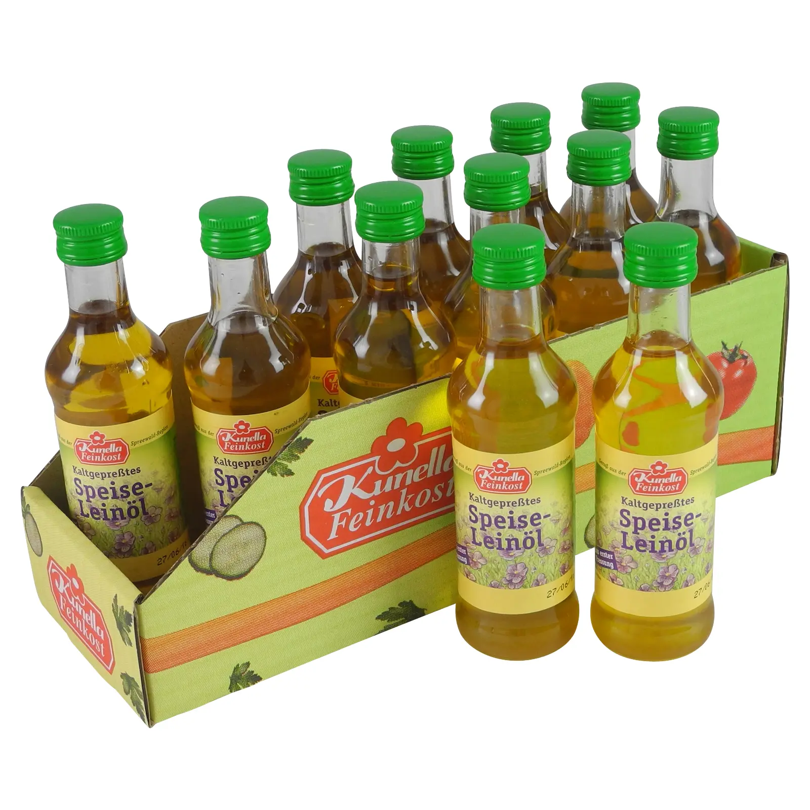 Speiseleinöl kaltgepresst von Kunella Feinkost (12 Flaschen à 100 ml)