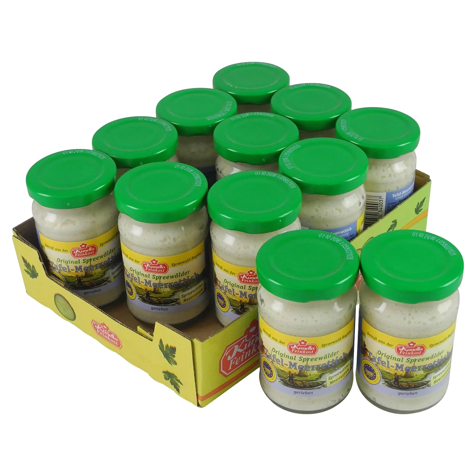 Tafelmeerrettich von Kunella Feinkost - 12er Pack (12 Gläschen à 100 g)