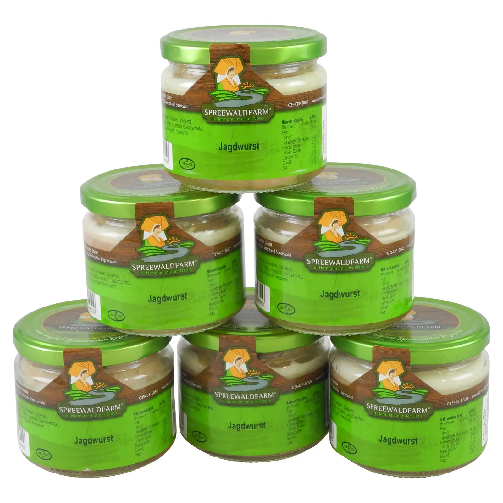 Original Spreewälder Jagdwurst 6er Pack (6 Gläser à 250 g)