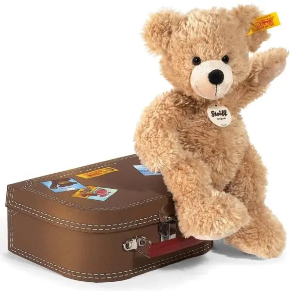 Steiff teddy bear Fynn in suitcase