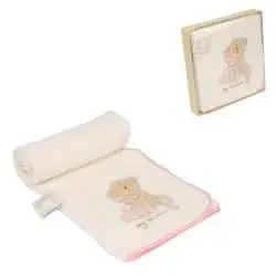 Button Corner Pink Blanket