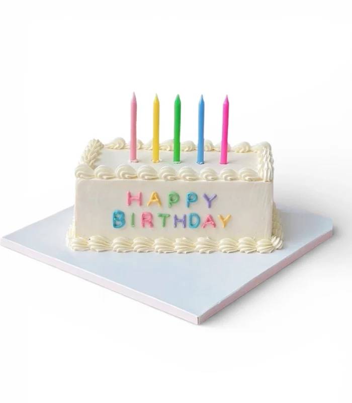 Classic Rainbow Birthday Cake