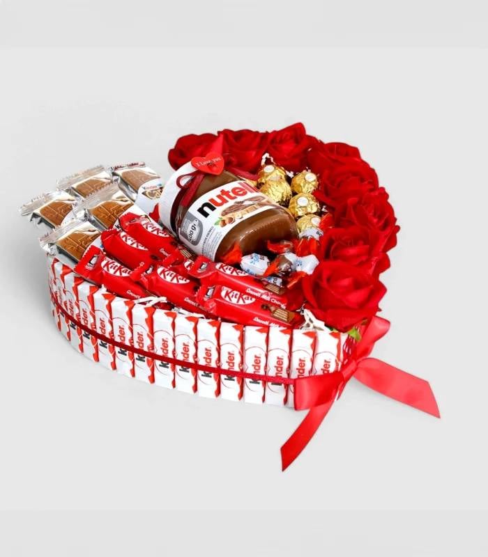 Chocolate Lover's Heart Arrangement